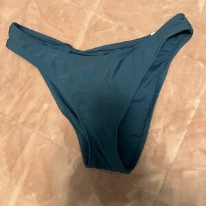 Teal blue medium bikini bottom coverage